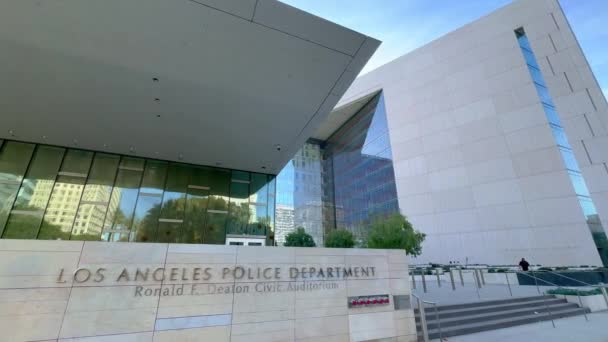 Hoofdkwartier Van Lapd Los Angeles Police Department Los Angeles Los — Stockvideo