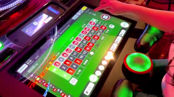Gokken Een Casino Las Vegas Roulette Las Vegas Verenigde Staten — Stockvideo