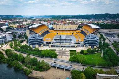 Pittsburgh 'daki Acrisure Stadyumu Heinz Sahası - hava aracı fotoğrafçılığı - Pthe SBURGH, PENNSYLVANIA - 09 Haziran 2023