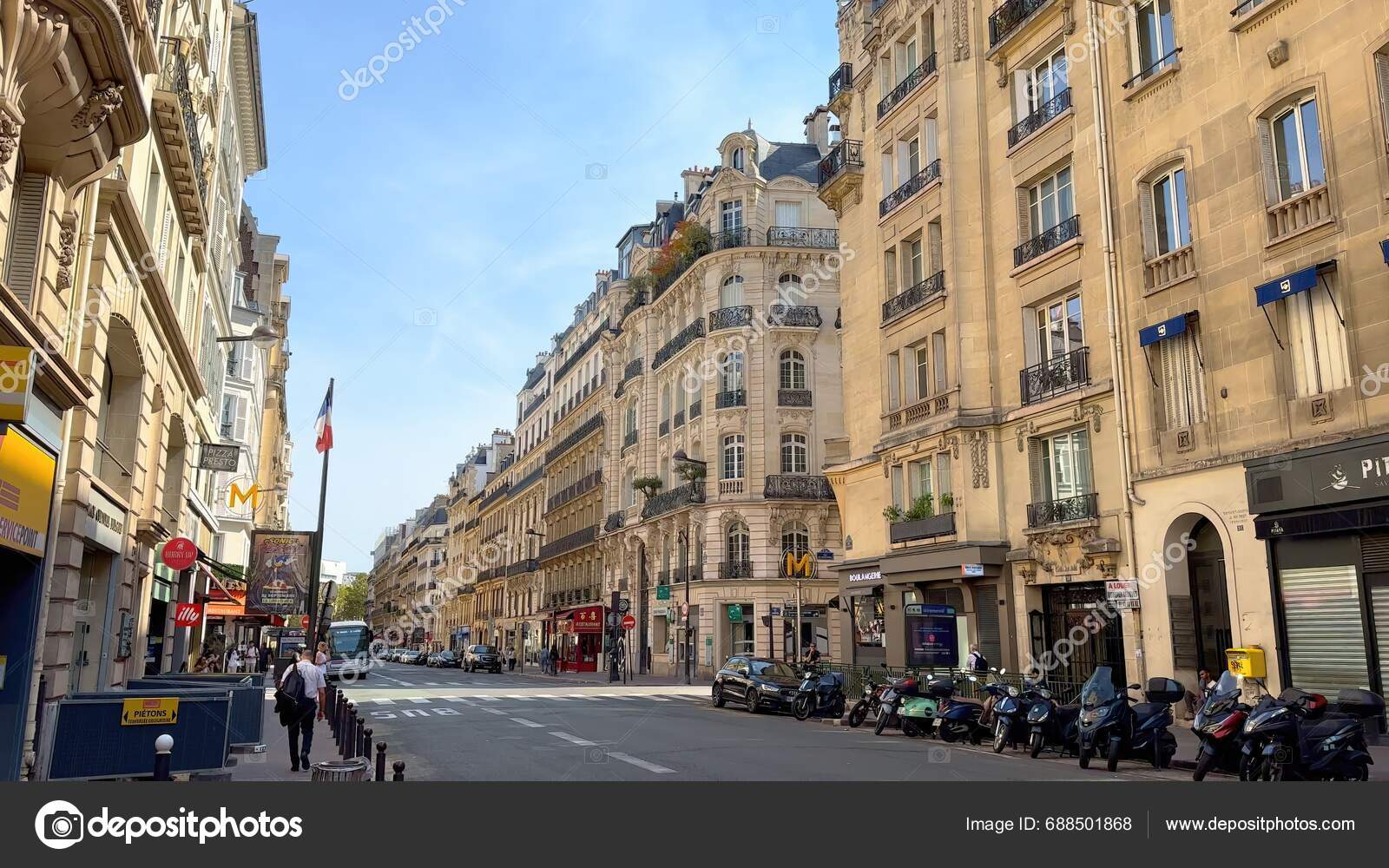 Typical Street Views Exclusive Mansions Paris Paris France September ...
