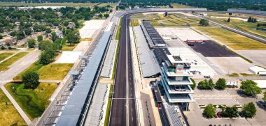 Yukarıdan Indianapolis Motor Yarış Pisti - Hava Aracı Fotoğrafçılığı - INDIANAPOLIS, INDIANA - 07 Haziran 2023