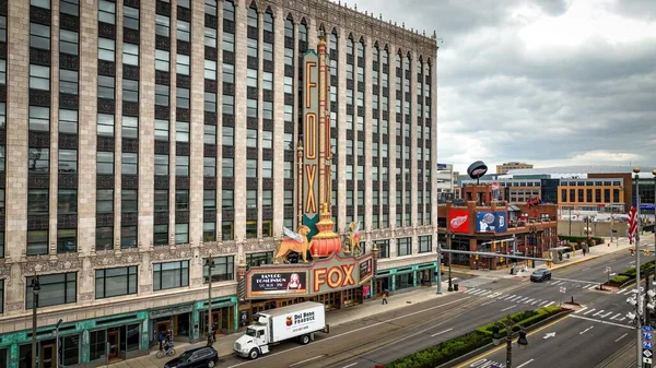 Detroit 'teki Tarihi Tilki Tiyatrosu - Hava Aracı Fotoğrafçılığı - DETROIT, MICHIGAN - 11 Haziran 2023