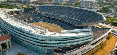 Şikago 'daki Asker Saha Stadyumu - Hava Aracı Fotoğrafçılığı - ŞİKOYA, ILLINOIS - Haziran 06, 2023