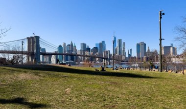 New York 'taki Brooklyn Köprüsü Bölümü - New York, Birleşik Devletler - 14 Şubat 2023