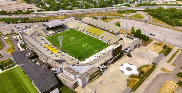 Columbus 'taki Mapfre Stadyumu' nda hava aracı fotoğrafçılığı, COLUMBUS. OHIO - 08 Haziran 2023