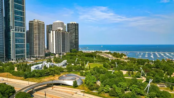 Maggie Daley Park Chicago Aerial Drone Photography Chicago Illinois June Royalty Free Stock Photos