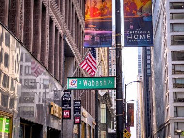 Chicago, Wabash Bulvarı - Chicago, ABD - Haziran 06, 2023
