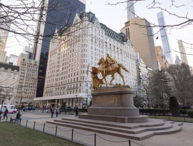 New York Plaza Hotel at Central Park - NEW YORK, UNITED STATES - FEBRUARY 14, 2023