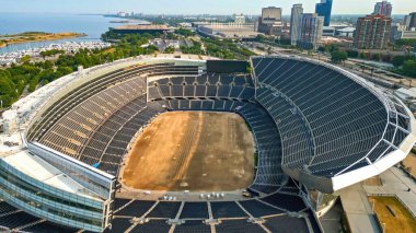 Şikago 'daki Asker Saha Stadyumu - Hava Aracı Fotoğrafçılığı - ŞİKOYA, ILLINOIS - Haziran 06, 2023