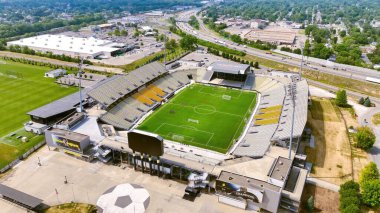 Columbus 'taki Mapfre Stadyumu' nda hava aracı fotoğrafçılığı, COLUMBUS. OHIO - 08 Haziran 2023