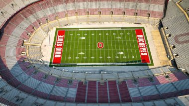 Ohio Futbol Stadyumu - Ohio State Buckeyes 'in evi - Hava aracı fotoğrafçılığı - COLUMBUS. OHIO - 08 Haziran 2023