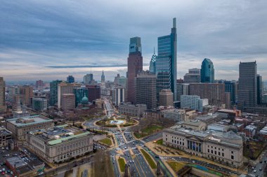 Philadelphia Şehir Merkezi - hava manzaralı - sokak fotoğrafçılığı