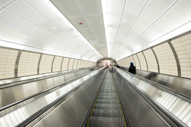 Manhattan 'daki Modern Hudson Metrosu - New York, Birleşik Devletler - 14 Şubat 2023