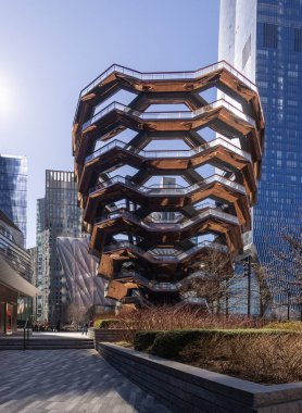 The Vessel at Hudson Yards in Manhattan - NEW YORK, UNITED STATES - FEBRUARY 14, 2023