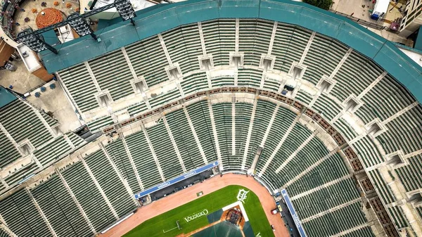 stock image Comerica Park in Detroit from above - aerial drone photography - DETROIT, MICHIGAN - JUNE 11, 2023