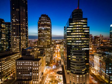 Geceleri Jersey City - yukarıdan manzara - sokak fotoğrafçılığı
