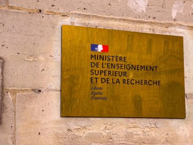 Paris 'te Yüksek Öğrenim ve Araştırma Bakanlığı - PARIS, FRANCE - 4 Eylül 2023
