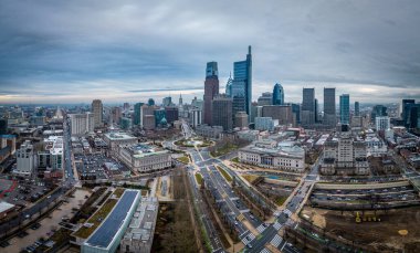 Philadelphia Şehir Merkezi - hava manzaralı - sokak fotoğrafçılığı