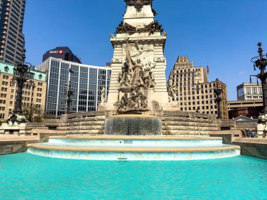 Indianapolis 'teki Asker ve Denizciler Anıtı - INDIANAPOLIS, ABD - Haziran 05, 2023