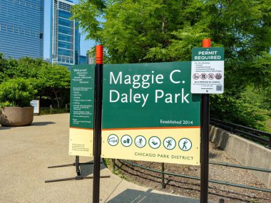 Chicago 'daki Maggie C. Daley Parkı - Chicago, ABD - Haziran 06, 2023