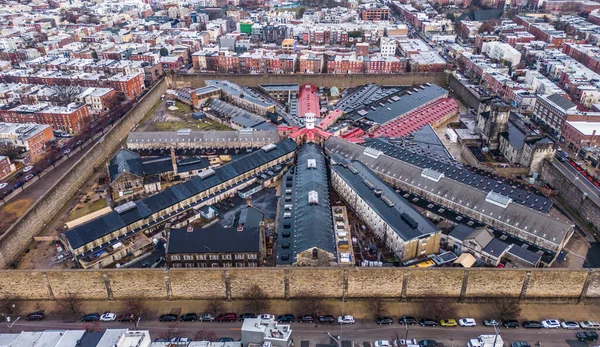 Eastern State Penitentiary in Philadelphia - aerial view - street photography