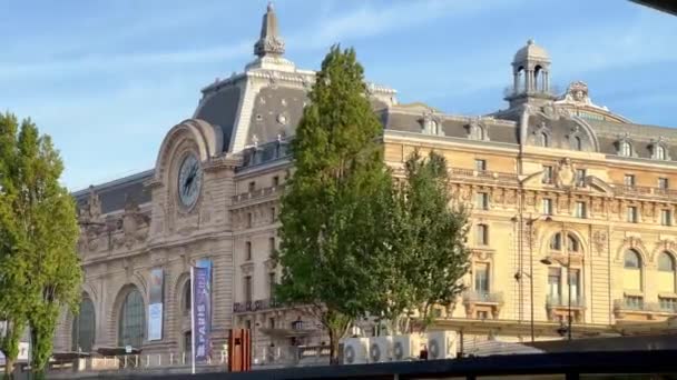 Paris Eski Tren Istasyonu Paris Teki Ünlü Orsay Müzesi Paris — Stok video