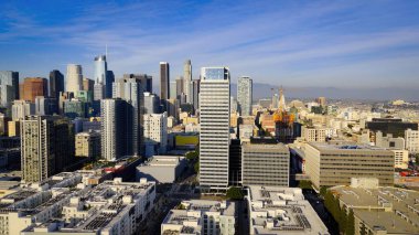 Kuruluş, Los Angeles şehir merkezi hava görüntüsü - Los Angeles İHA görüntüsü - LOS ANGELES, ABD - 5 Kasım 2023