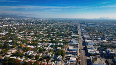 Batı Hollywood 'un sokakları Los Angeles İHA görüntüleriyle dolu.