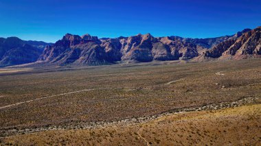 Nevada Çölü 'nün kuru manzarası - hava manzarası - hava fotoğrafçılığı