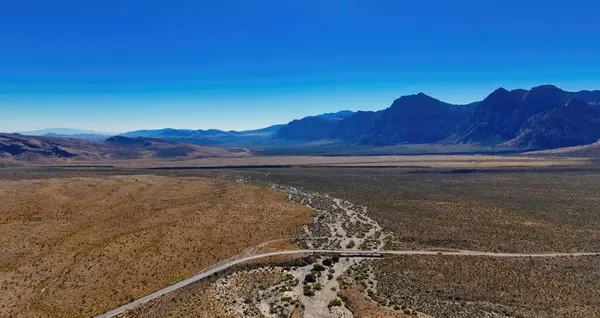 The dry landscape of the Nevada Desert - aerial view - aerial photography