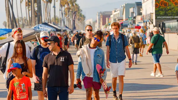 Den Berømte Venice Beach Ocenfront Walk Promenaden Usa 2023 Serien – stockfoto