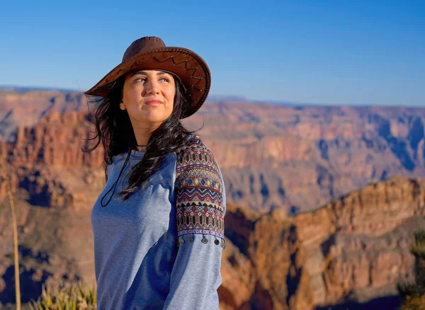 Cowgirl Grand Canyon Erlebt Ein Gefühl Von Freiheit Pur Reisefotografie — Stockfoto