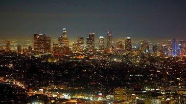 Geceleri Los Angeles - etkileyici manzara - Los Angeles şehir ışıkları - seyahat fotoğrafçılığı