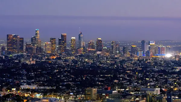 Los Angeles Night Impressive View City Lights Travel Photography — Stock Photo, Image