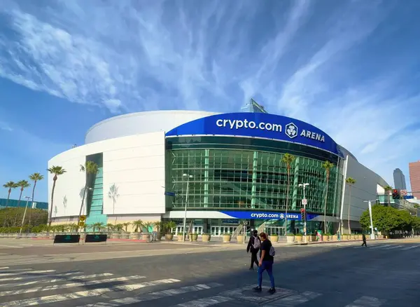 Crypto Com Arena Din Los Angeles Fosta Staples Arena Sua Fotografie de stoc