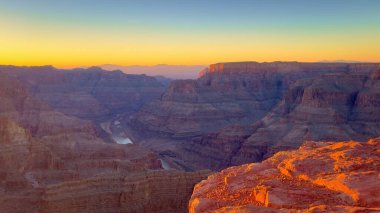 Panoramic view over the famous Grand Canyon - travel photography clipart