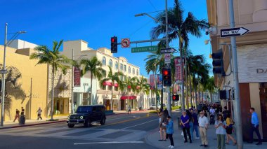 Amazing Rodeo Drive in Beverly Hills - LOS ANGELES, USA - NOVEMBER 5, 2023 clipart