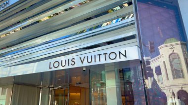 Louis Vuitton Mağazası Rodeo Drive Beverly Hills - LOS ANGELES, ABD - 5 Kasım 2023