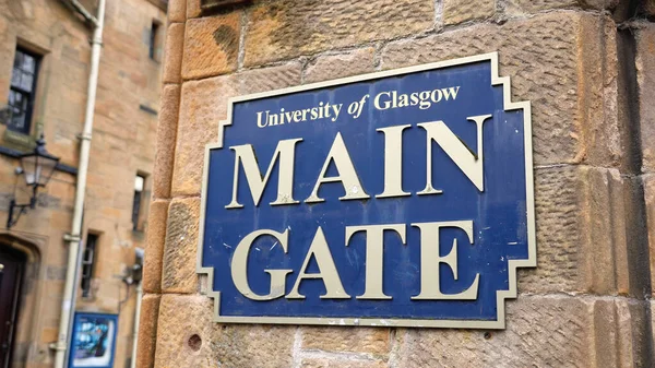 University Glasgow Main Gate Glasgow Yhdistynyt Kuningaskunta Lokakuu 2022 — kuvapankkivalokuva