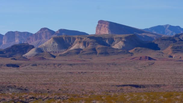 Όμορφο Τοπίο Της Ερήμου Της Νεβάδα Και Της Αριζόνα Ταξιδιωτικές — Αρχείο Βίντεο