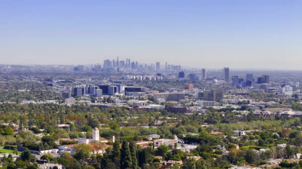 ロサンゼルス市を一望 ロサンゼルス ドローン映像 アメリカ ネバー 2023 — ストック動画