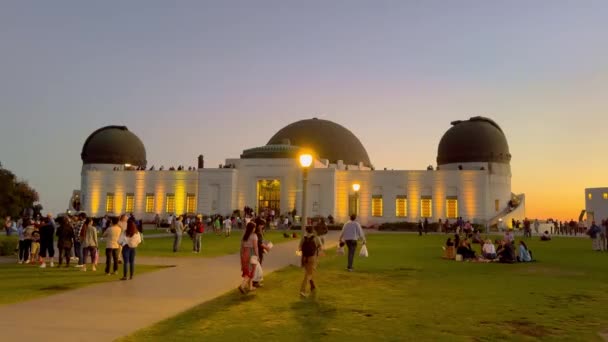 Observatorio Griffith Hollywood Los Ángeles Noviembre 2023 — Vídeo de stock