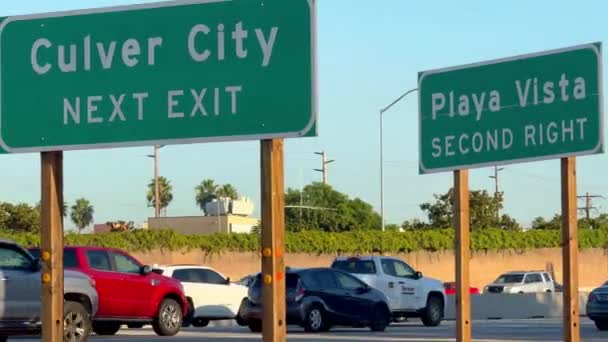 Culver City Straßenschild Los Angeles Los Angeles Usa November 2023 — Stockvideo