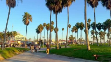 Kaliforniya 'da Venedik Plajı Okyanus Önü Yürüyüşü - LOS ANGELES, ABD - 5 Kasım 2023