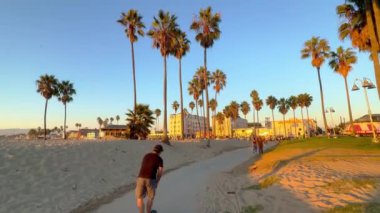 Venice Beach California 'da günbatımı - LOS ANGELES, ABD - 5 Kasım 2023