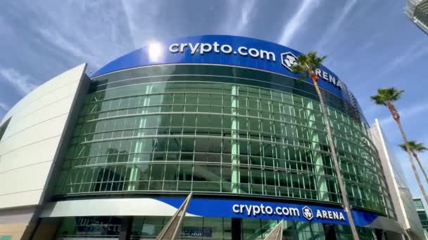 Crypto Com Arena Los Angeles Die Ehemalige Staples Arena Los — Stockvideo