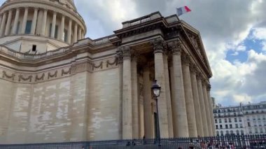 The Dome of Paris Pantheon - PARIS, FRANCE - 05 Eylül 2023