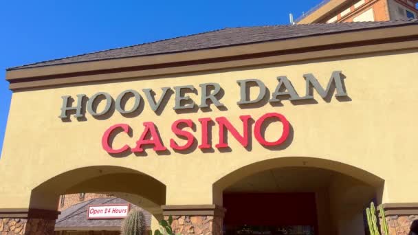 Hoover Dam Lodge Och Casino Boulder City Las Vegas Usa — Stockvideo