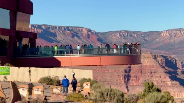 Grand Canyon Skywalk Eagle Point Peach Springs Сша Октября 2023 — стоковое видео