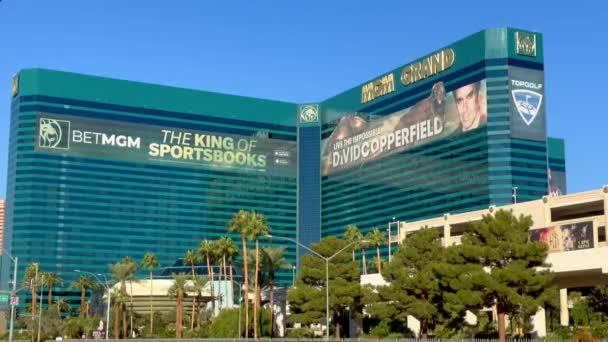 Mgm Grand Hotel Casino Las Vegas Las Vegas Usa October — стоковое видео